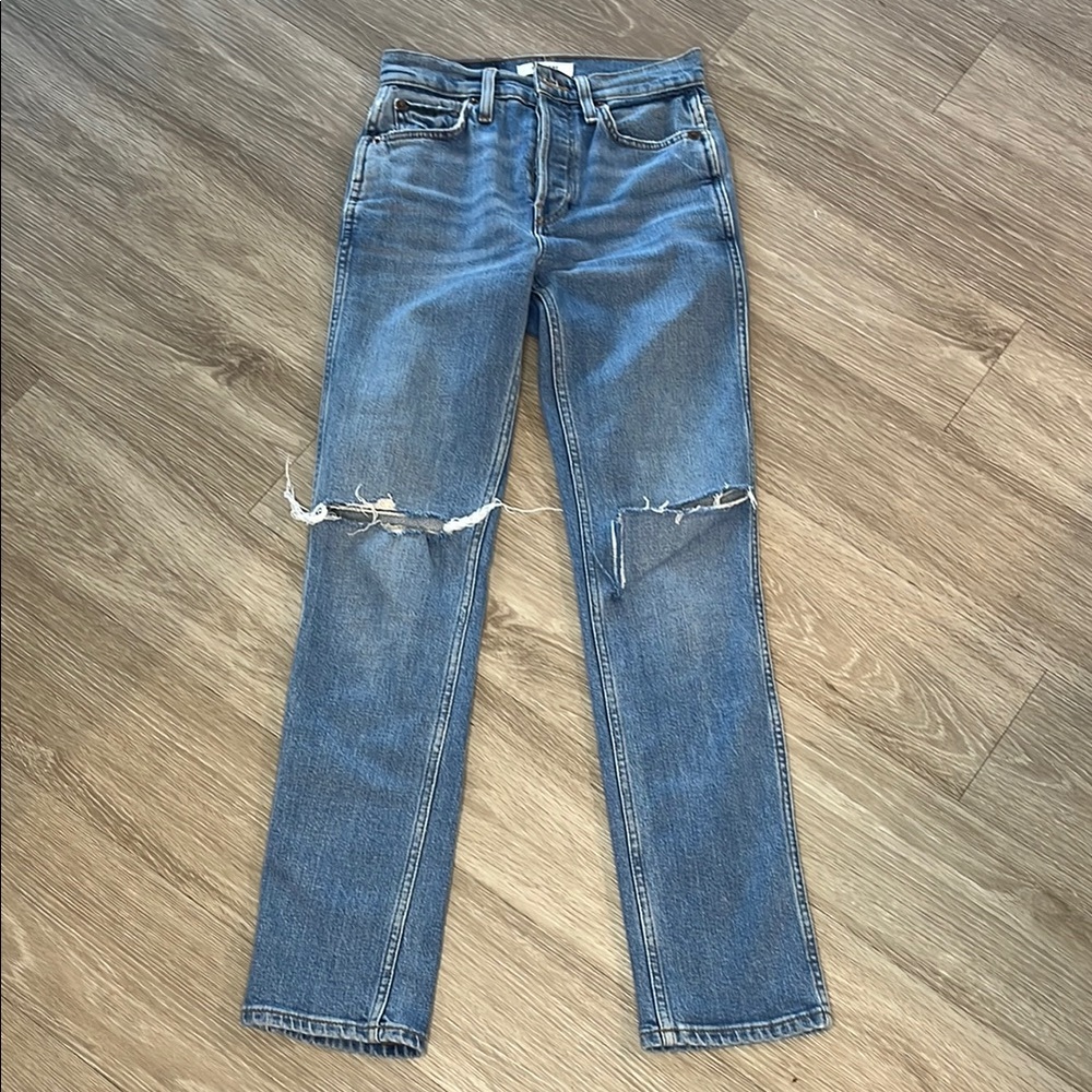 RE/done 80s slim leg denim size 23